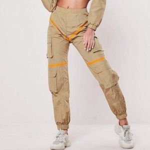 Missguided Sand Contrast Binding Co Ord Joggers